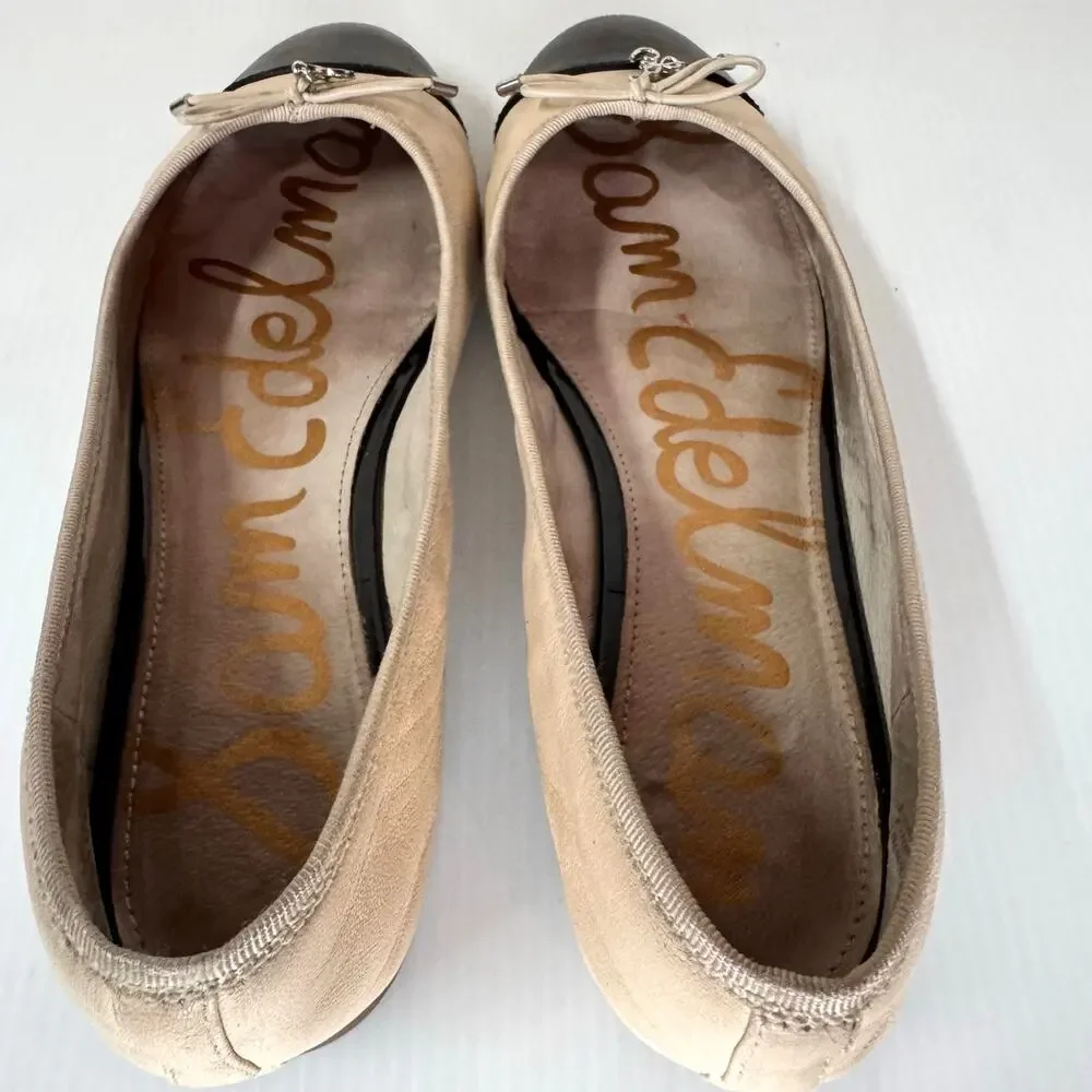 SAM EDELMAN Ballet Flats Size 7.5 Classic Preppy Business Casual Neutral Minimal - Picture 7 of 9